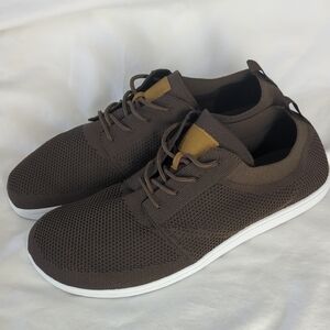 Jackshibo Men’s Knit Barefoot Minimalist Sneakers - Brown Size 13